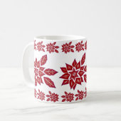 Poinsettia (rot) kaffeetasse (Vorderseite Links)