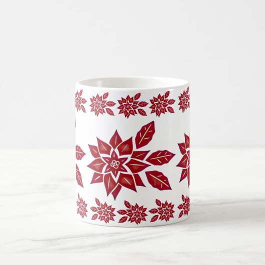 Poinsettia (rot) kaffeetasse (Mittel)