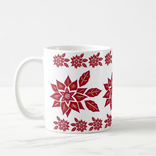 Poinsettia (rot) kaffeetasse (Links)