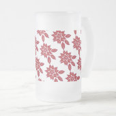 Poinsettia (rot) mattglas bierglas (VorderseiteRechts)
