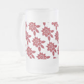 Poinsettia (rot) mattglas bierglas (Vorderseite Links)