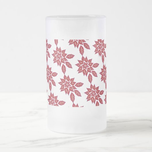 Poinsettia (rot) mattglas bierglas (Mittel)