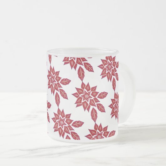 Poinsettia (rot) mattglastasse (VorderseiteRechts)