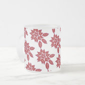 Poinsettia (rot) mattglastasse (Vorderseite Links)