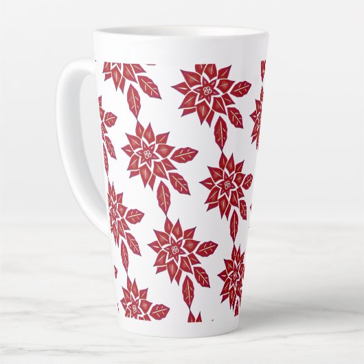 Poinsettia (rot) milchtasse (Linke Ecke)