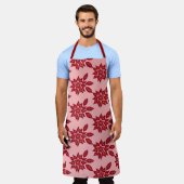 Poinsettia (rot) schürze (Getragen)