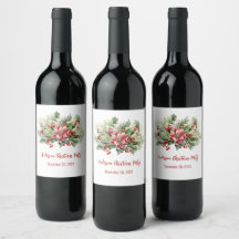 Poinsettia-Rote-Beeren-Weihnachtsfeier