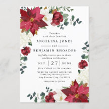 Poinsettia Roter Winter Rustikale Weihnachtsfeier