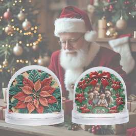 Poinsettia Rotes Weihnachtsfest Schneekugeln