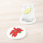 Poinsettia-Sandstein-Untersetzer Sandstein Untersetzer (Seite)
