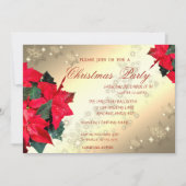 Poinsettia Schneeflocken, Weihnachtsgebäck im Unte Einladung (Vorderseite)