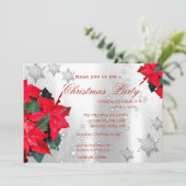 Poinsettia Schneeflocken, Weihnachtsgebäck im Unte Einladung (Stehend Vorderseite)