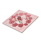 Poinsettia Schwan Fliese (Seite)