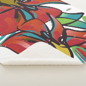 Poinsettia Sherpa Blanken Mittel Sherpadecke (3/4)