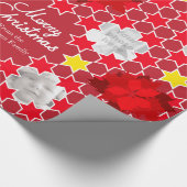 Poinsettia Star-Foto Geschenkpapier (Ecke)