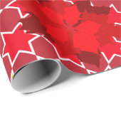Poinsettia Star-Foto Geschenkpapier (Rolleneckpunkt)