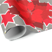 Poinsettia Star-Foto Geschenkpapier (Rolleneckpunkt)