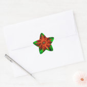 Poinsettia (Star Shape Stickers) Stern-Aufkleber (Umschlag)
