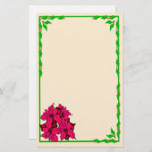 Poinsettia Stationery Briefpapier (Vorne/Hinten)