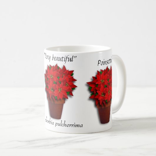 Poinsettia-Tasse Kaffeetasse (VorderseiteRechts)