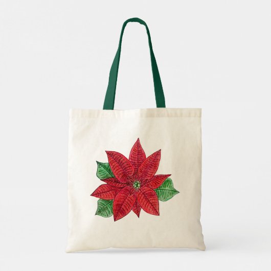 Poinsettia Tote Bag Tragetasche (Rückseite)