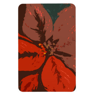 Poinsettia Traditionelles Design Magnet