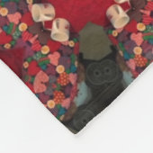 Poinsettia Trifecta Abstract Design Fleecedecke (Ecke)