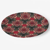 Poinsettia Trifecta Abstract Design ll Pappteller (Schrägansicht)