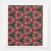 Poinsettia Trifecta Abstract Design Serviette (Vorderseite)