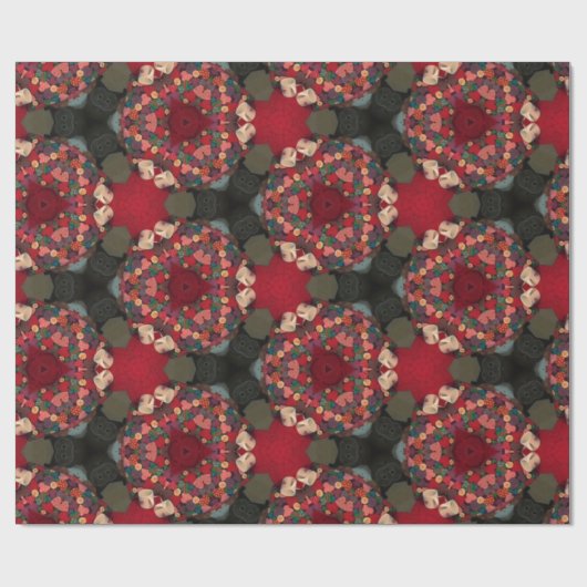 Poinsettia Trifectata Abstract Design Ii Geschenkpapier (Flach)