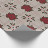 Poinsettia Twill Geschenkpapier (Ecke)