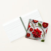 Poinsettia und Blätter Notizblock (Innenseite)