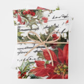 Poinsettia und Heilige Geschenkpapier Set (Beispiel)