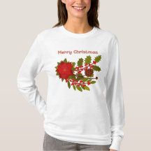 Poinsettia und Holly, frohe Weihnachten