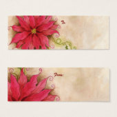 Poinsettia und Holly-Geschenkmarke (Vorne & Hinten)