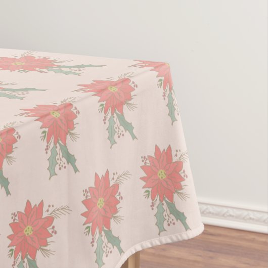 Poinsettia und Holly sprays Tischdecke (Beispiel)