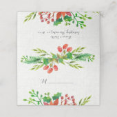 Poinsettia Wedding Platzkarte (Außenseite Aufgefaltet)