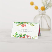 Poinsettia Wedding Platzkarte (Rückseite)