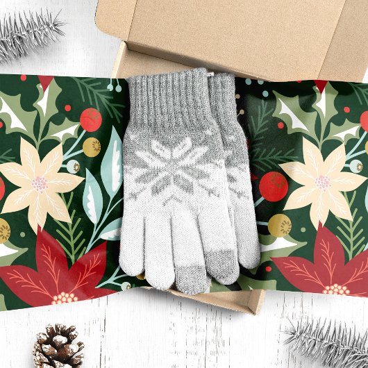Poinsettia Weihnachten mit botanischem Flair Seidenpapier