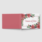 Poinsettia Weihnachten Roter Winter Hochzeit der B Gästebuch (Voll)