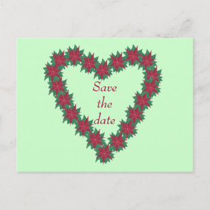 Poinsettia Weihnachten Save the Date Postkarten