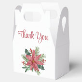 Poinsettia Weihnachten Vielen Dank für Ihre Hochze Geschenkschachtel (Geöffnet)