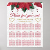 Poinsettia Weihnachts-Weihnachtskarten Poster (Vorne)