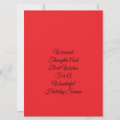 Poinsettia Weihnachtsbaum - Flachgrüßkarte Karte (Rückseite)