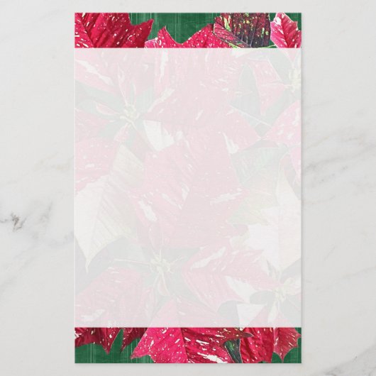Poinsettia-Weihnachtsbriefpapier Briefpapier (Vorderseite)