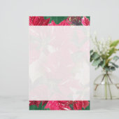 Poinsettia-Weihnachtsbriefpapier Briefpapier (Stehend Vorderseite)