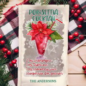 Poinsettia Weihnachtscocktail Rezept Geschirrtuch