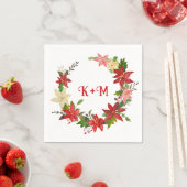 Poinsettia Weihnachtsfeier Serviette (Beispiel)