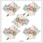 Poinsettia Weihnachtsfeiertag Contour Vinyl Aufkleber (Blatt)