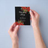 Poinsettia Weihnachtsfeiertag - Einladungsprogramm Flyer (Gruppe)